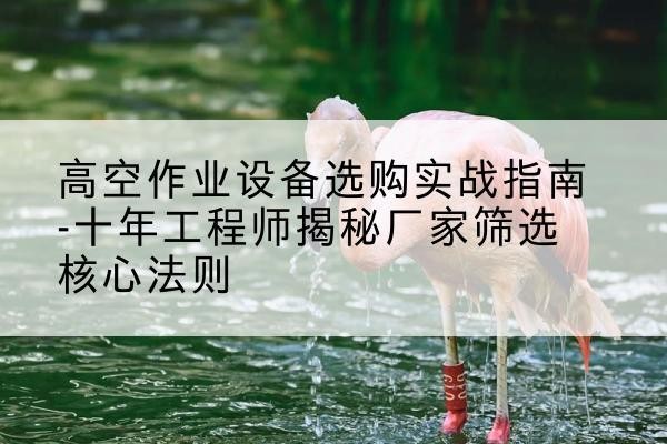 石首剪叉式升降机厂家-高空作业设备选购实战指南-十年工程师揭秘厂家筛选核心法则